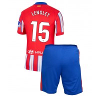 Atletico Madrid Clement Lenglet #15 Domáci Detský futbalový dres 2024-25 Krátky Rukáv (+ trenírky)